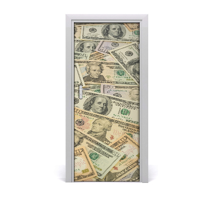 Door wallpaper Dollar banknotes