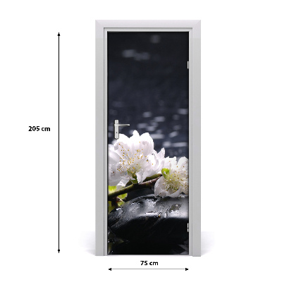 Door adhesive Flowers stones