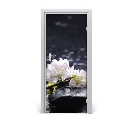 Door adhesive Flowers stones