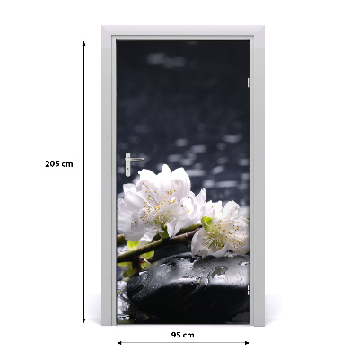 Door adhesive Flowers stones