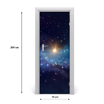 Self-adhesive door wallpaper Starry sky