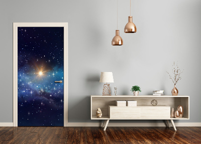 Self-adhesive door wallpaper Starry sky