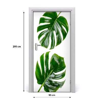 Self-adhesive door veneer Monstera