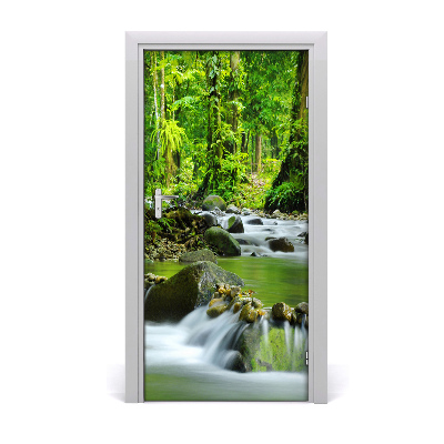 Self-adhesive door sticker Mountain stream