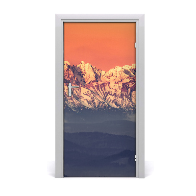 Self-adhesive door sticker Panorama of the tatra mountains