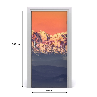 Self-adhesive door sticker Panorama of the tatra mountains