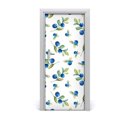 Self-adhesive door sticker Blueberries