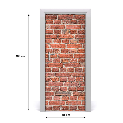 Door wallpaper Brick wall