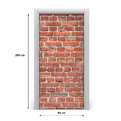 Door wallpaper Brick wall