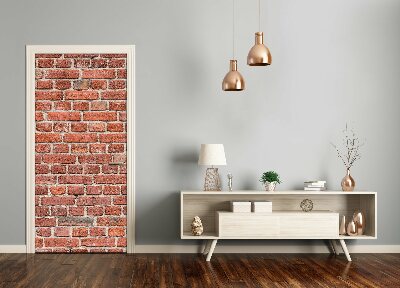 Door wallpaper Brick wall