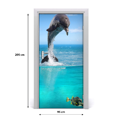 Self-adhesive door sticker Underwater world