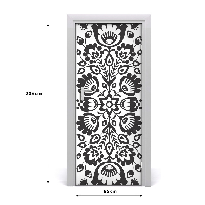 Self-adhesive door sticker Wall folk pattern