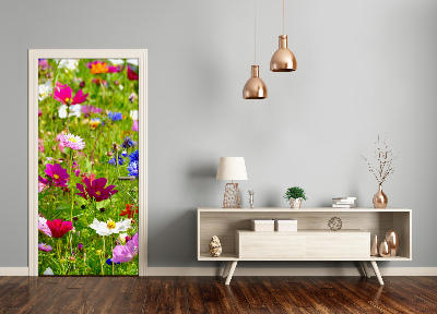 Self-adhesive door veneer Field flowers