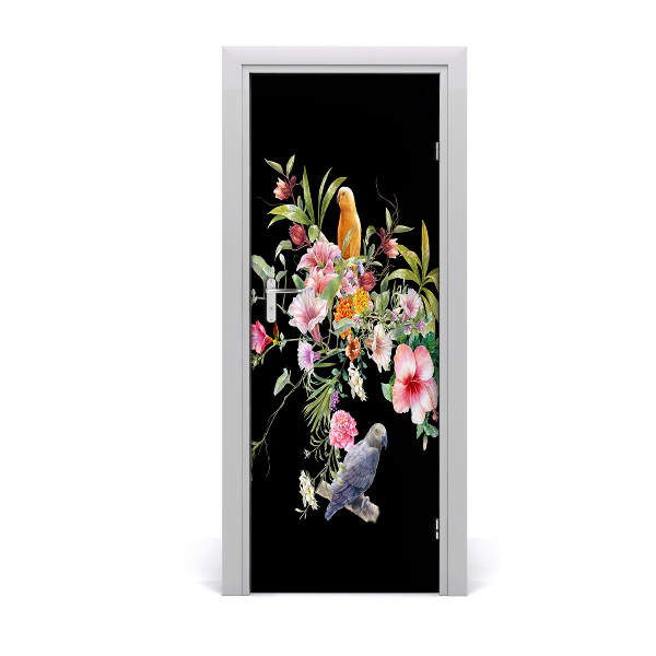 Self-adhesive door veneer Hawaiian pattern