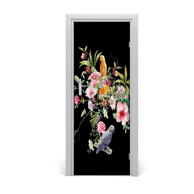 Self-adhesive door veneer Hawaiian pattern