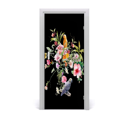 Self-adhesive door veneer Hawaiian pattern