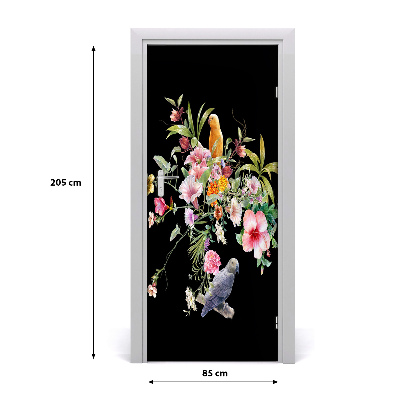 Self-adhesive door veneer Hawaiian pattern