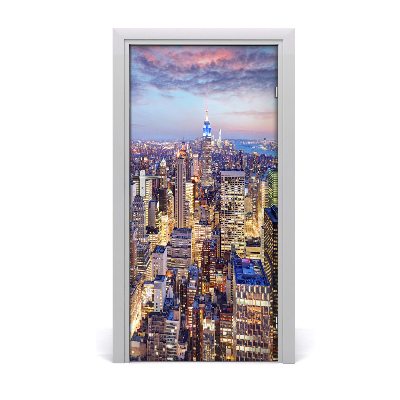 Self-adhesive door wallpaper New york