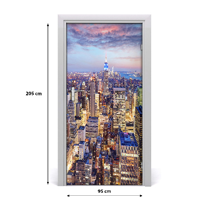 Self-adhesive door wallpaper New york