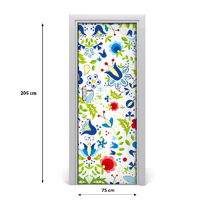 Self-adhesive door veneer Ethnic pattern