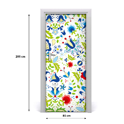 Self-adhesive door veneer Ethnic pattern