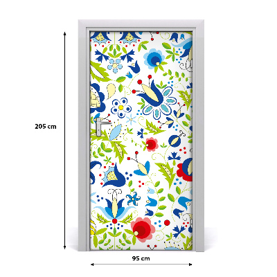 Self-adhesive door veneer Ethnic pattern