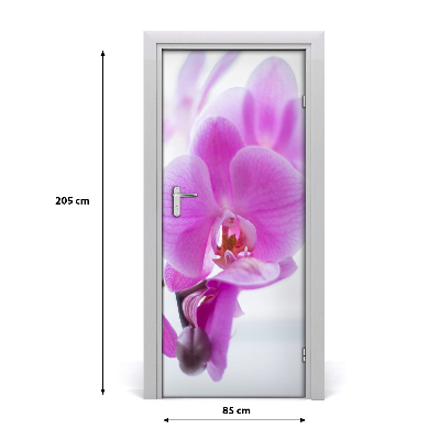 Self-adhesive door veneer Pink orchid