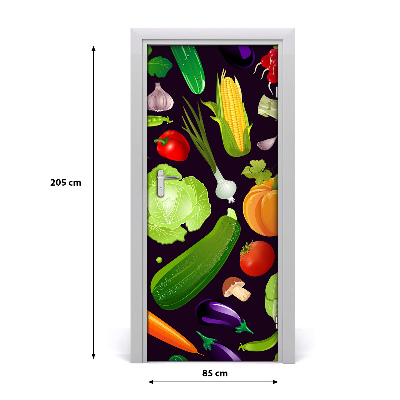 Self-adhesive door sticker Vegetables