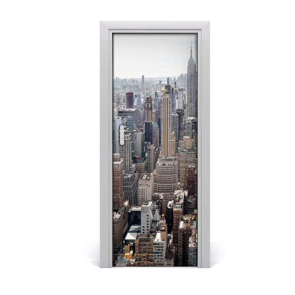 Self-adhesive door wallpaper New york