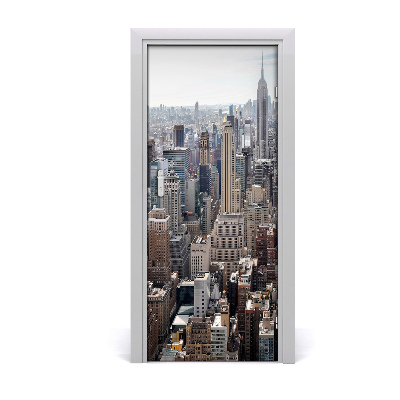 Self-adhesive door wallpaper New york