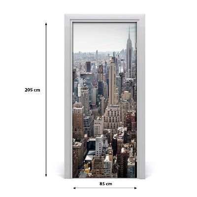 Self-adhesive door wallpaper New york