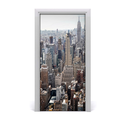 Self-adhesive door wallpaper New york