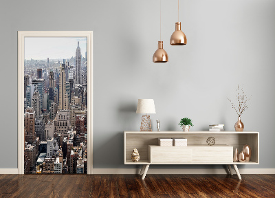 Self-adhesive door wallpaper New york