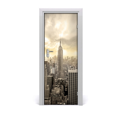 Self-adhesive door wallpaper Manhattan new york