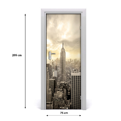 Self-adhesive door wallpaper Manhattan new york