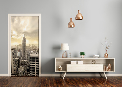 Self-adhesive door wallpaper Manhattan new york