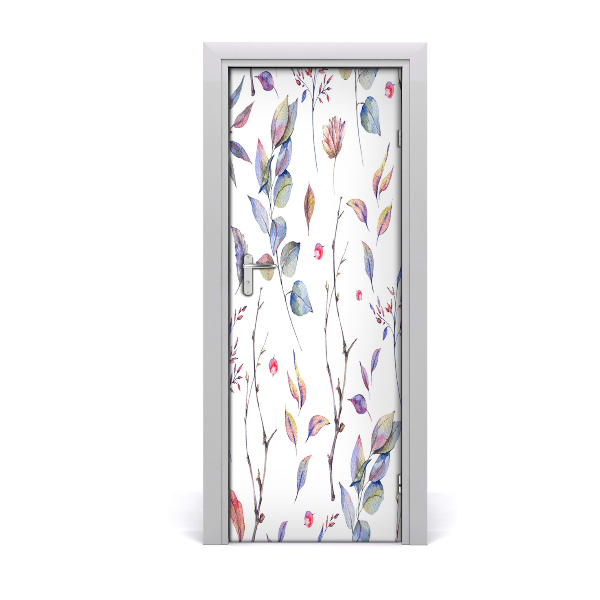 Self-adhesive door veneer Eucalyptus leaves