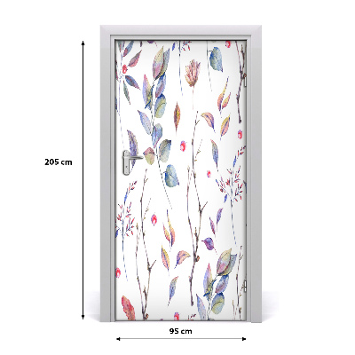 Self-adhesive door veneer Eucalyptus leaves