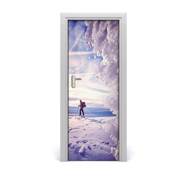 Door wallpaper People skier