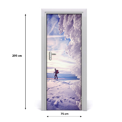 Door wallpaper People skier