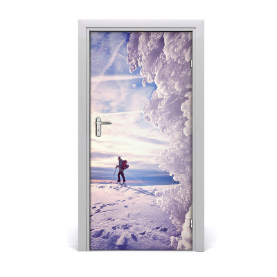 Door wallpaper People skier