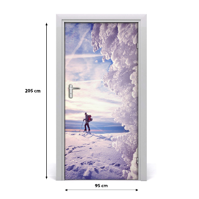 Door wallpaper People skier