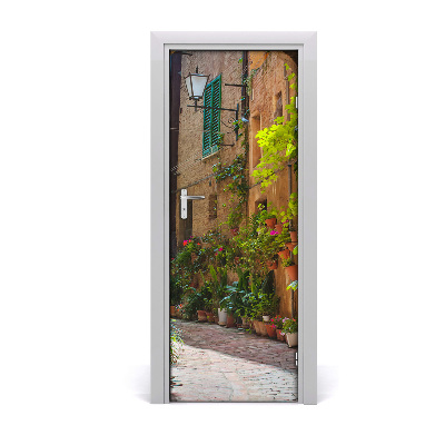 Self-adhesive door wallpaper Historic street