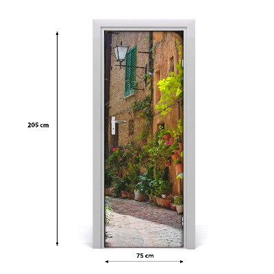 Self-adhesive door wallpaper Historic street