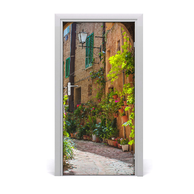 Self-adhesive door wallpaper Historic street