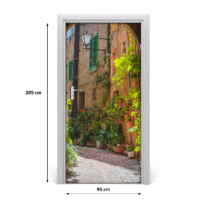 Self-adhesive door wallpaper Historic street