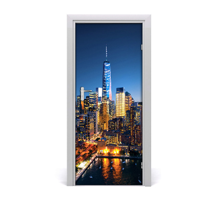 Self-adhesive door wallpaper New york city