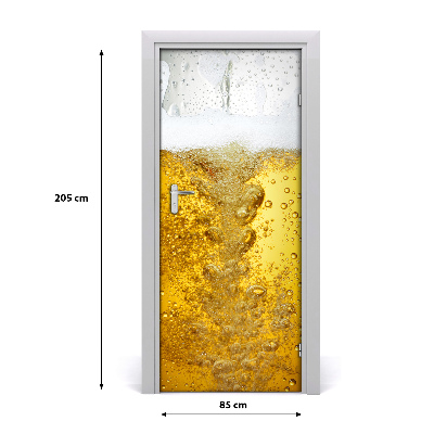 Self-adhesive door sticker Beer