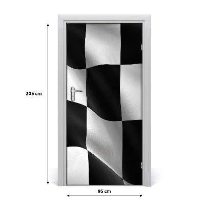 Door wallpaper Home flag finish line