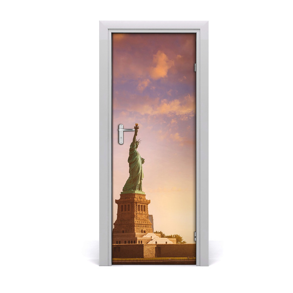 Self-adhesive door wallpaper Statue of liberty